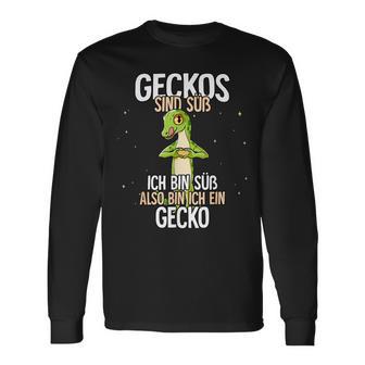 Lustiges Gecko Langarmshirts mit Geckos sind süß Spruch, Niedliche Tierliebhaber Tee - Seseable