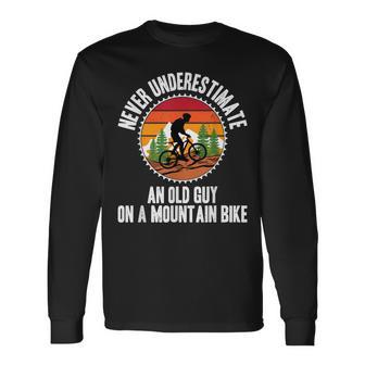 Lustiges Mountainbike Langarmshirts für Herren, Spruch für Radfahrer - Seseable