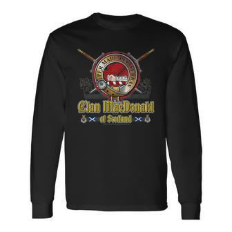 Macdonald Sleat Clan Badge Long Sleeve T-Shirt - Seseable