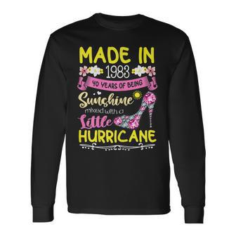 Made In 1983 40 Year Old 40Th Birthday Decorations Long Sleeve T-Shirt T-Shirt | Mazezy