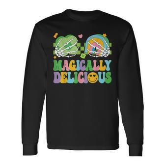 Magically Delicious Hippie St Patricks Day Skeleton Charms Long Sleeve T-Shirt T-Shirt | Mazezy
