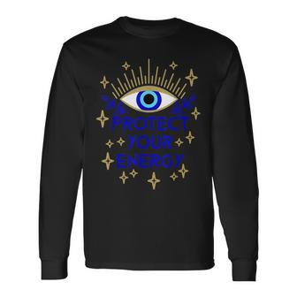 Mal De Ojo Evil Eye Protect Your Energy Long Sleeve T-Shirt T-Shirt | Mazezy