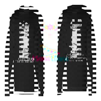 Mama Llama Mom Birthday Long Sleeve T-Shirt T-Shirt | Mazezy