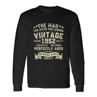 Man Myth Legend 1952 70Th Birthday For 70 Years Old Long Sleeve T-Shirt - Monsterry DE