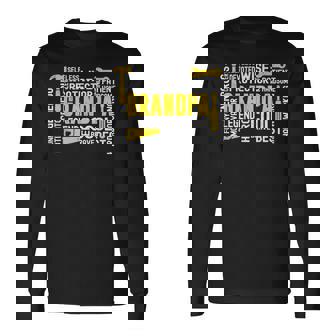 The Man The Myth Legend Motivator Grandpa Fathers Day Long Sleeve T-Shirt - Thegiftio