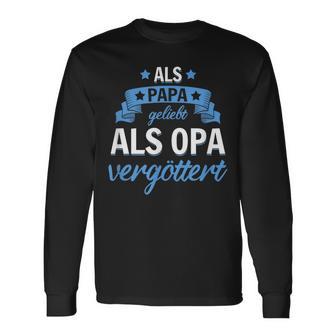 Mann Sohn Opa Vati Vater Als Papa Geliebt Als Opa Vergöttert Langarmshirts - Seseable