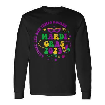 Mardi Gras 2023 Laissez Les Bons Retro Tuesday Fat Long Sleeve T-Shirt - Seseable