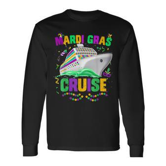 Mardi Gras Cruise Cruising Mask Cruise Ship Party Costume V16 Long Sleeve T-Shirt - Seseable