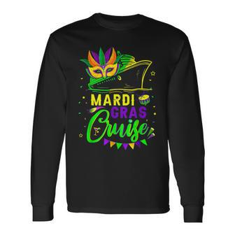 Mardi Gras Cruise Cruising Mask Cruise Ship Party Costume V17 Long Sleeve T-Shirt - Seseable