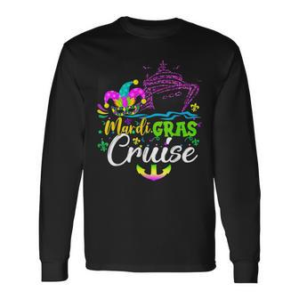Mardi Gras Cruise Ship Beads Vacation Cruising Carnival Men Women Long Sleeve T-shirt Graphic Print Unisex - Seseable