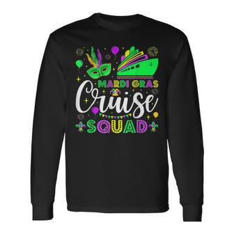 Mardi Gras Cruise Squad 2023 Matching Mardi Gras Decorations Long Sleeve T-Shirt - Seseable