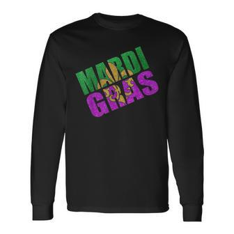 Mardi Gras Fleur-De-Lis Long Sleeve T-Shirt - Seseable