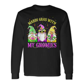 Mardi Gras With My Gnomies 2023 Love Mardi Gras Costume Love Long Sleeve T-Shirt - Thegiftio