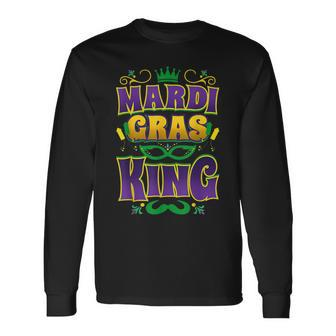 Mardi Gras King Fun Parade Mardi Gras Carnival Costume Party Long Sleeve T-Shirt - Seseable