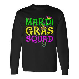 Mardi Gras Squad Party Costume Outfit Mardi Gras V2 Long Sleeve T-Shirt - Seseable