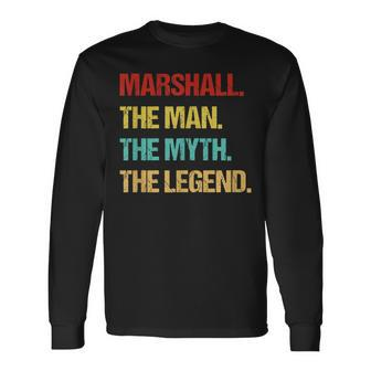 Marshall The Man The Myth The Legend Long Sleeve T-Shirt T-Shirt | Mazezy