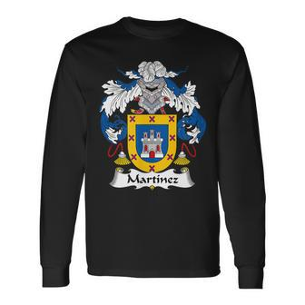 Martinez Coat Of Arms Crest Men Women Long Sleeve T-Shirt T-shirt Graphic Print - Thegiftio UK