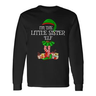 Matching Group Im The Little Sister Elf Christmas Men Women Long Sleeve T-Shirt T-shirt Graphic Print - Thegiftio UK