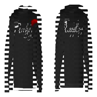 Matching Naughty & Nice Naughty List Christmas Men Women Long Sleeve T-Shirt T-shirt Graphic Print - Thegiftio