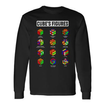 Math Cuber Speed Cubing Puzzle Lover Cube Graphic Long Sleeve T-Shirt - Seseable