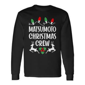 Matsumoto Name Christmas Crew Matsumoto Long Sleeve T-Shirt - Seseable