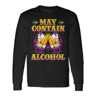 May Contain Alcohol Mardi Gras 2023 V4 Long Sleeve T-Shirt - Seseable