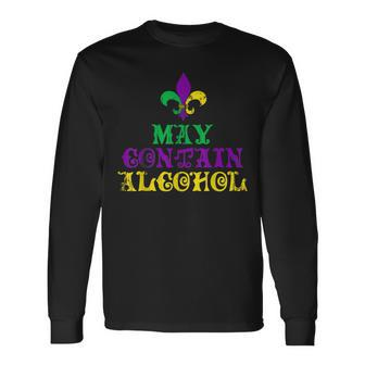 May Contain Alcohol Mardi Gras 2023 V5 Long Sleeve T-Shirt - Seseable