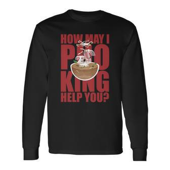 How May I Pho King Help You T-Shirt Men Women Long Sleeve T-Shirt T-shirt Graphic Print - Thegiftio UK
