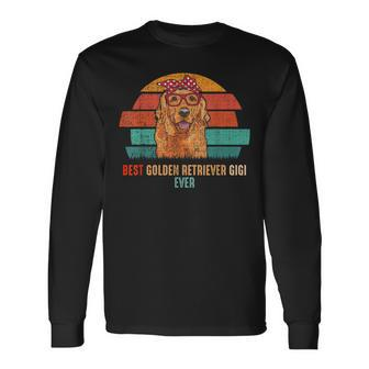 Mb Vintage Best Golden Retriever Gigi Ever Dog Pets Lovers W Long Sleeve T-Shirt - Seseable