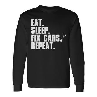 Mechanic For Dad Auto Garage Automobile Car Lover Long Sleeve T-Shirt T-Shirt | Mazezy