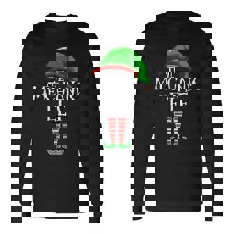 Mechanic Elf Group Matching Family Christmas Gift Outfit Men Women Long Sleeve T-shirt Graphic Print Unisex | Seseable FR
