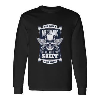 Mechanic Quote V2 Long Sleeve T-Shirt - Monsterry
