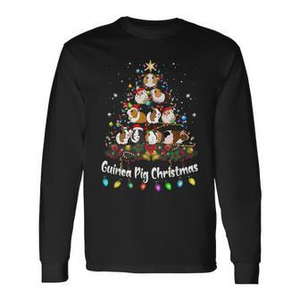 Meerschweinchen Weihnachtsbaum Langarmshirts, Weihnachtspyjama für Tierfreunde - Seseable