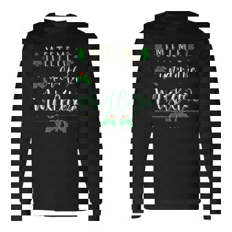 Meet Me Under The Mistletoe Naughty Christmas Funny Couples Men Women Long Sleeve T-shirt Graphic Print Unisex - Seseable