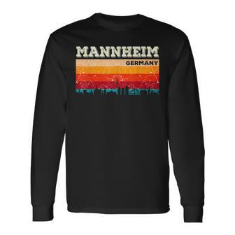 Mein Mannheim Skyline Deutschland Heimat Stadt Langarmshirts - Seseable