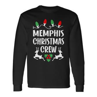 Memphis Name Christmas Crew Memphis Long Sleeve T-Shirt - Seseable