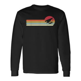Mens Retro Vintage Hang Gliding Gift For Dad Cool Daddy Men Women Long Sleeve T-shirt Graphic Print Unisex - Seseable