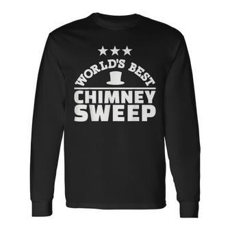 Mens Worlds Best Chimney Sweep Men Women Long Sleeve T-shirt Graphic Print Unisex - Seseable