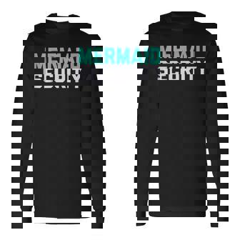 Mermaid Security Swimming Birthday Swimmer Shirt Long Sleeve T-Shirt T-Shirt | Mazezy