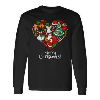 Merry Christmas Xmas Little Things Cute Heart Holiday Long Sleeve T-Shirt - Seseable
