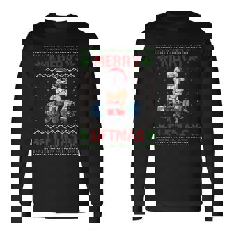 Merry Liftmas Ugly Christmas Santa Claus Gym Workout V2 Men Women Long Sleeve T-Shirt T-shirt Graphic Print - Thegiftio