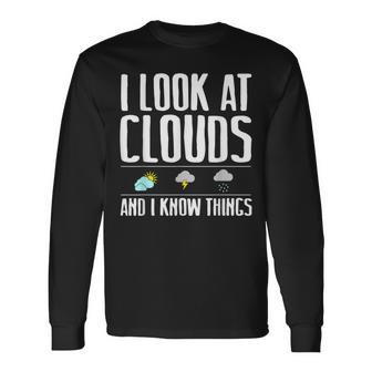 Meteorologist Cool Chaser Weather Forecast Clouds Long Sleeve T-Shirt - Seseable
