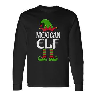 Mexican Elf Funny Matching Family Christmas Pajamas 2022 Men Women Long Sleeve T-shirt Graphic Print Unisex - Seseable