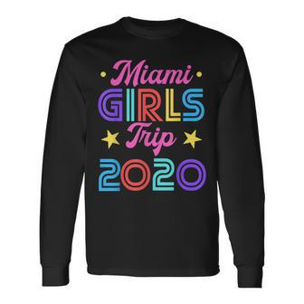 Miami Girls Trip 2020 Matching Squad Bachelorette Vacation Long Sleeve T-Shirt T-Shirt | Mazezy DE