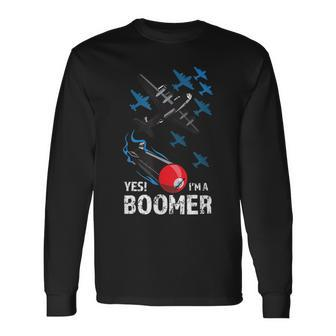 Military Bomber For Boomers Long Sleeve T-Shirt | Mazezy