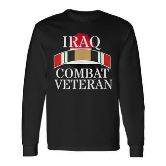 Military Operation Iraqi Freedom Oif Iraq War Ribbon Long Sleeve T-Shirt | Seseable CA