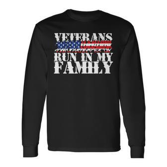 Military Runner Running Gift T - Veteran Pride Quote Men Women Long Sleeve T-shirt Graphic Print Unisex - Seseable
