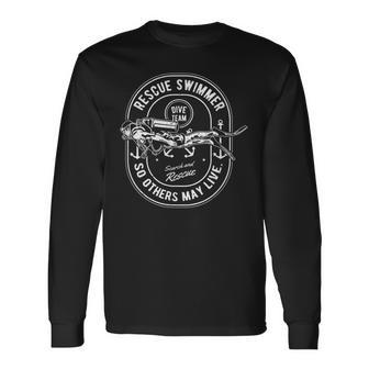 Military Search And Rescue Swimmer Long Sleeve T-Shirt - Seseable