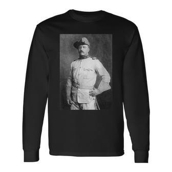 Military Uniform Vintage Theodore Teddy Roosevelt Long Sleeve T-Shirt | Mazezy