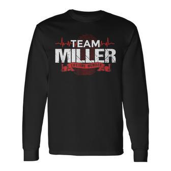 Miller Team Familientreffen Dna Herzschlag Geschenk Langarmshirts - Seseable